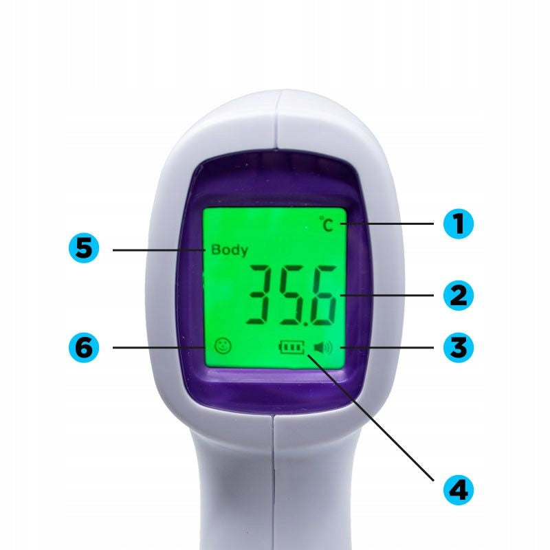 Infrared Non-Contact LCD Thermometers LM6681 Medical device no