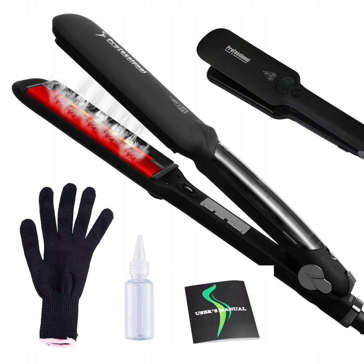 Infrared Steam Straightener Ceramic Tourmaline Ionization