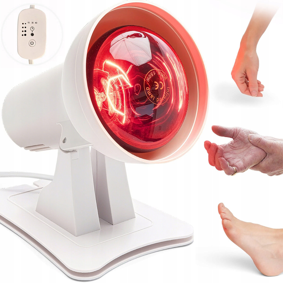 Infrared Timer Lamp With Light Bulb Relieve Muscle Fatigue 150W