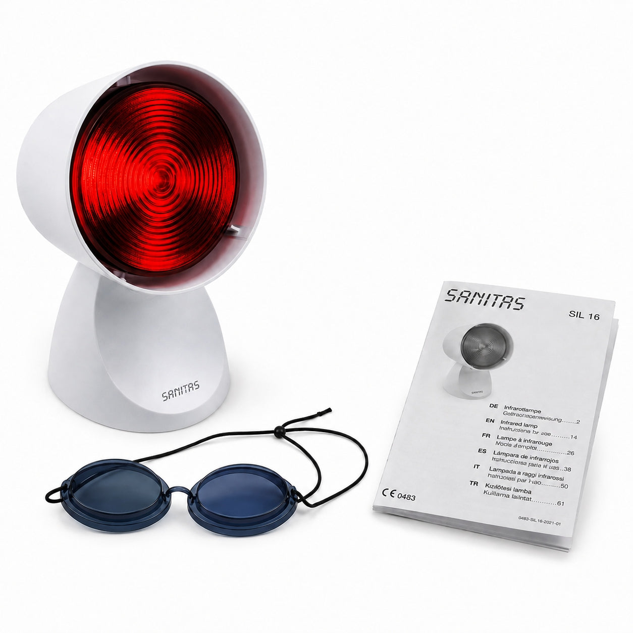 Infrared lamp Sanitas SIL 16 150W bay muscles irradiation glasses Medical device no