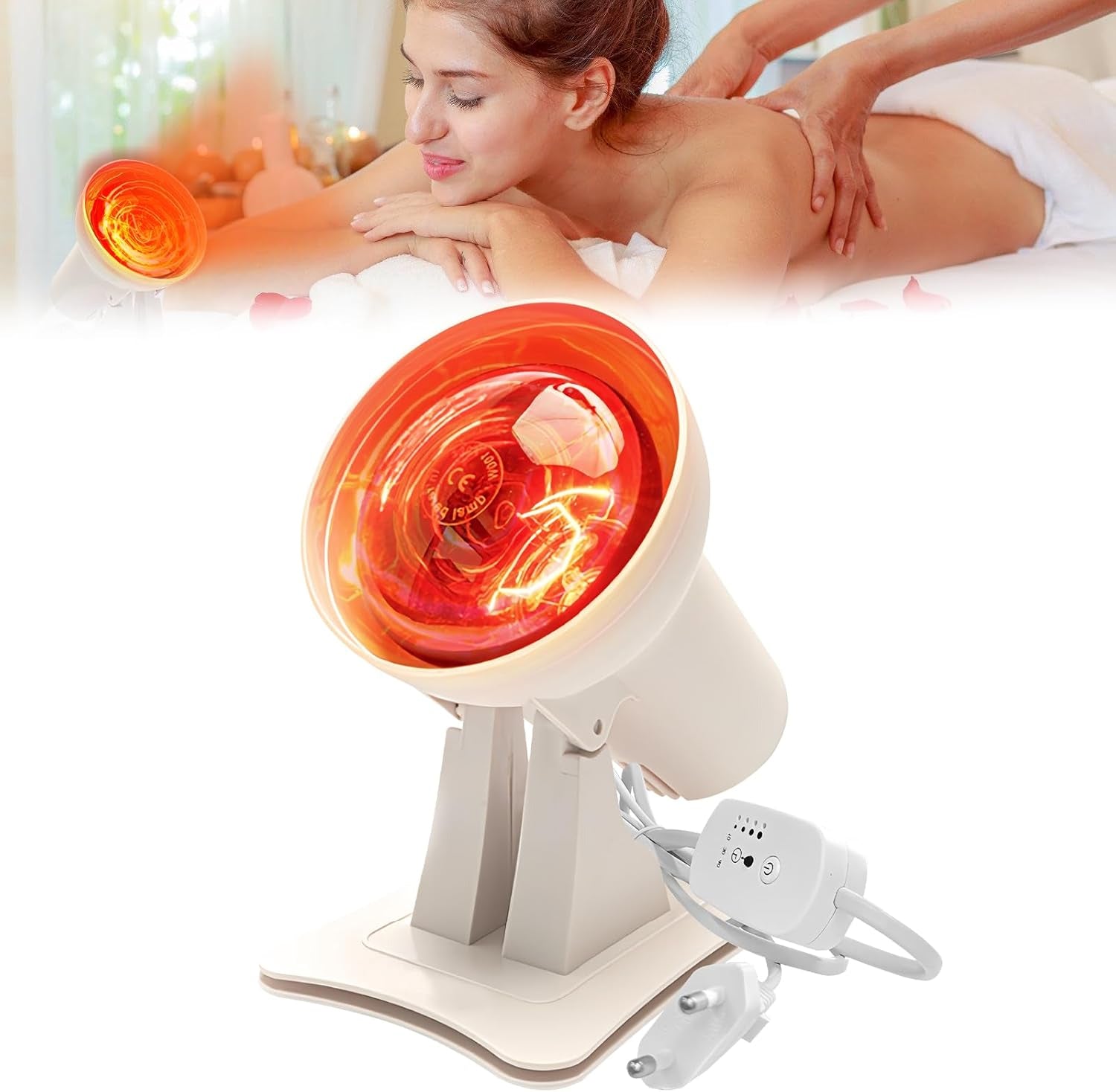 Infrared lamp, lamp with red light, heating lamp 150W
