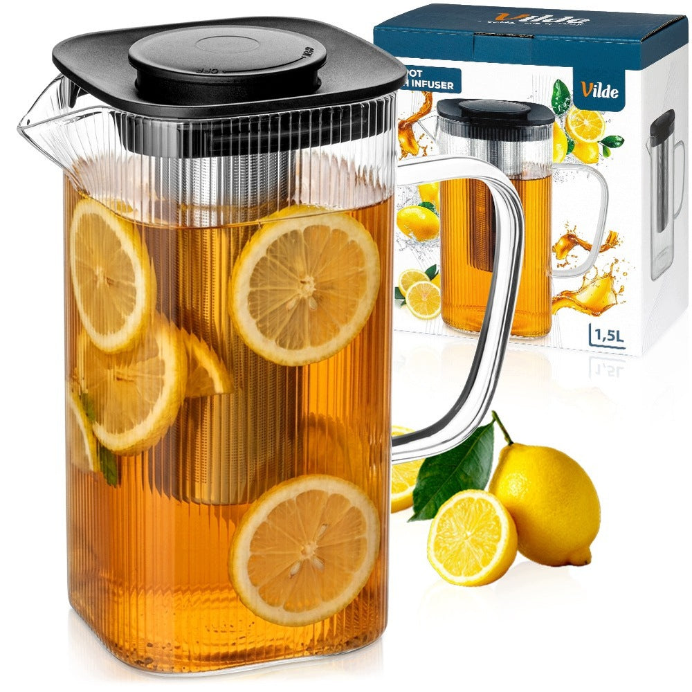 Infuser JUG WITH Strainer teapot brewing herbs 1,5L