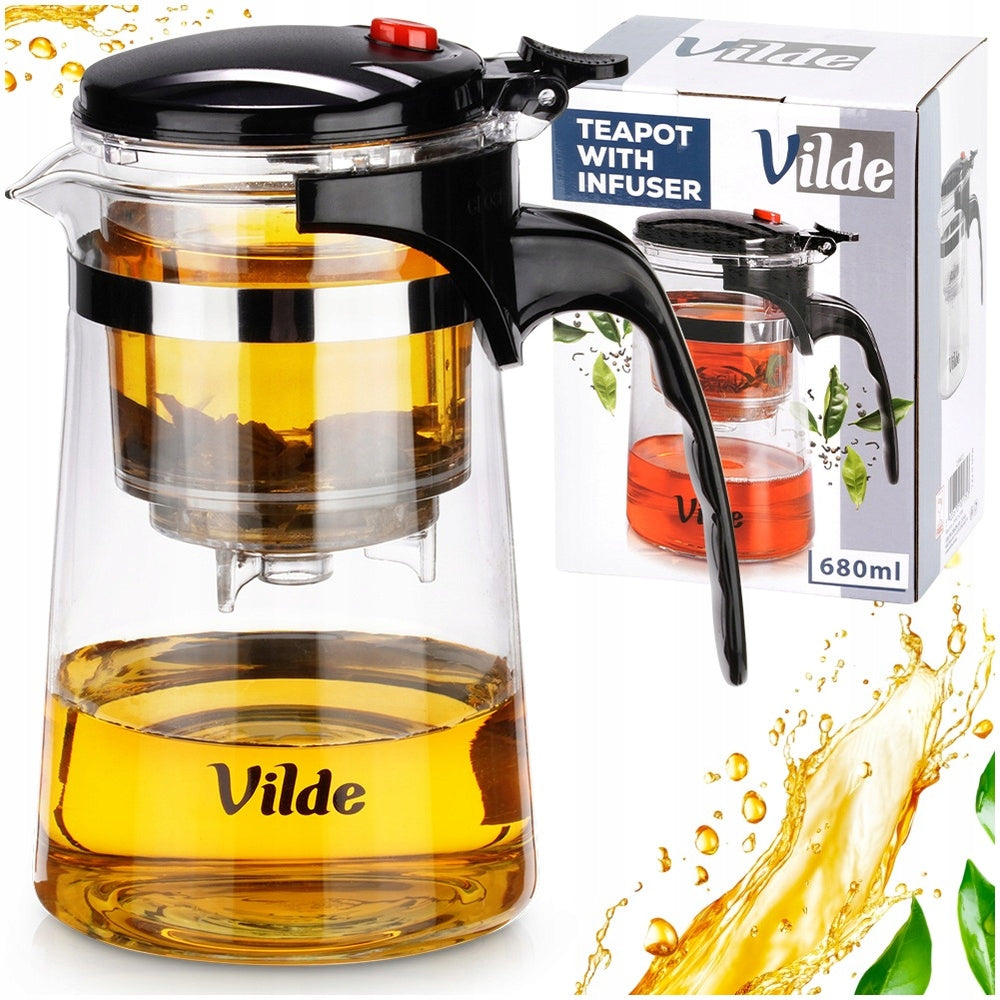 Infuser JUG WITH Strainer teapot brewing herbs 680 ml
