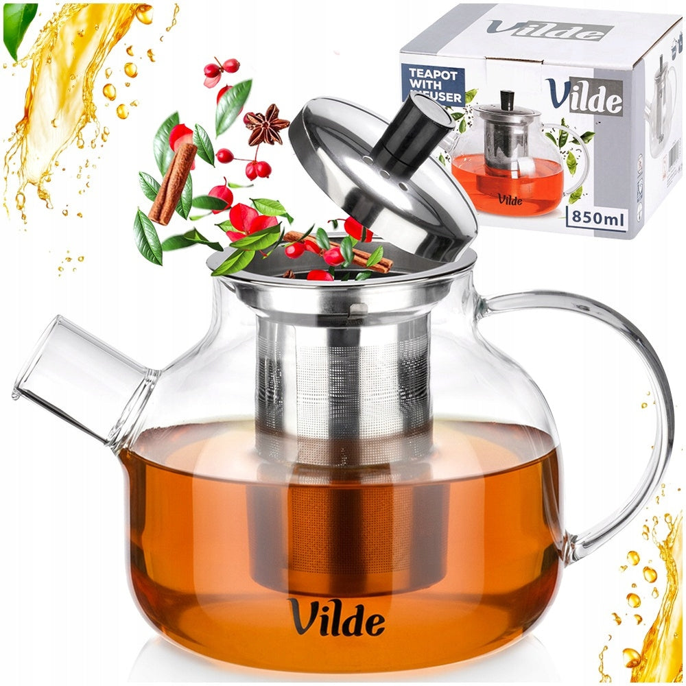 Infuser JUG WITH Strainer teapot brewing herbs 850 ml