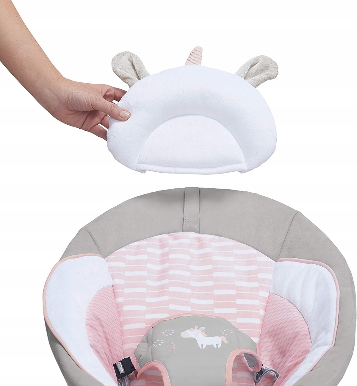 Ingenuity Vibrating lounger with melodies Unicorn pink from 0-9 kg Manufacturer code 12201