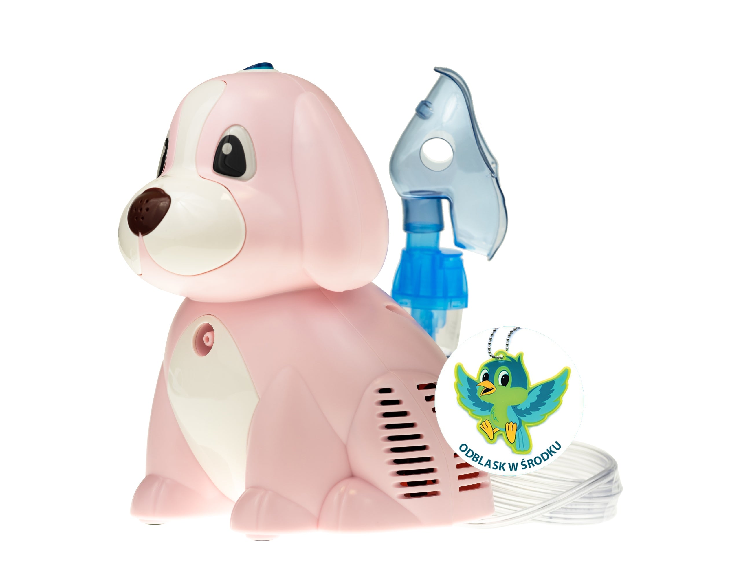 Inhaler nebuliser PUPPY BR-CN171 PINK branded dog + pendant freebie Manufacturer code BR-CN171_PINK