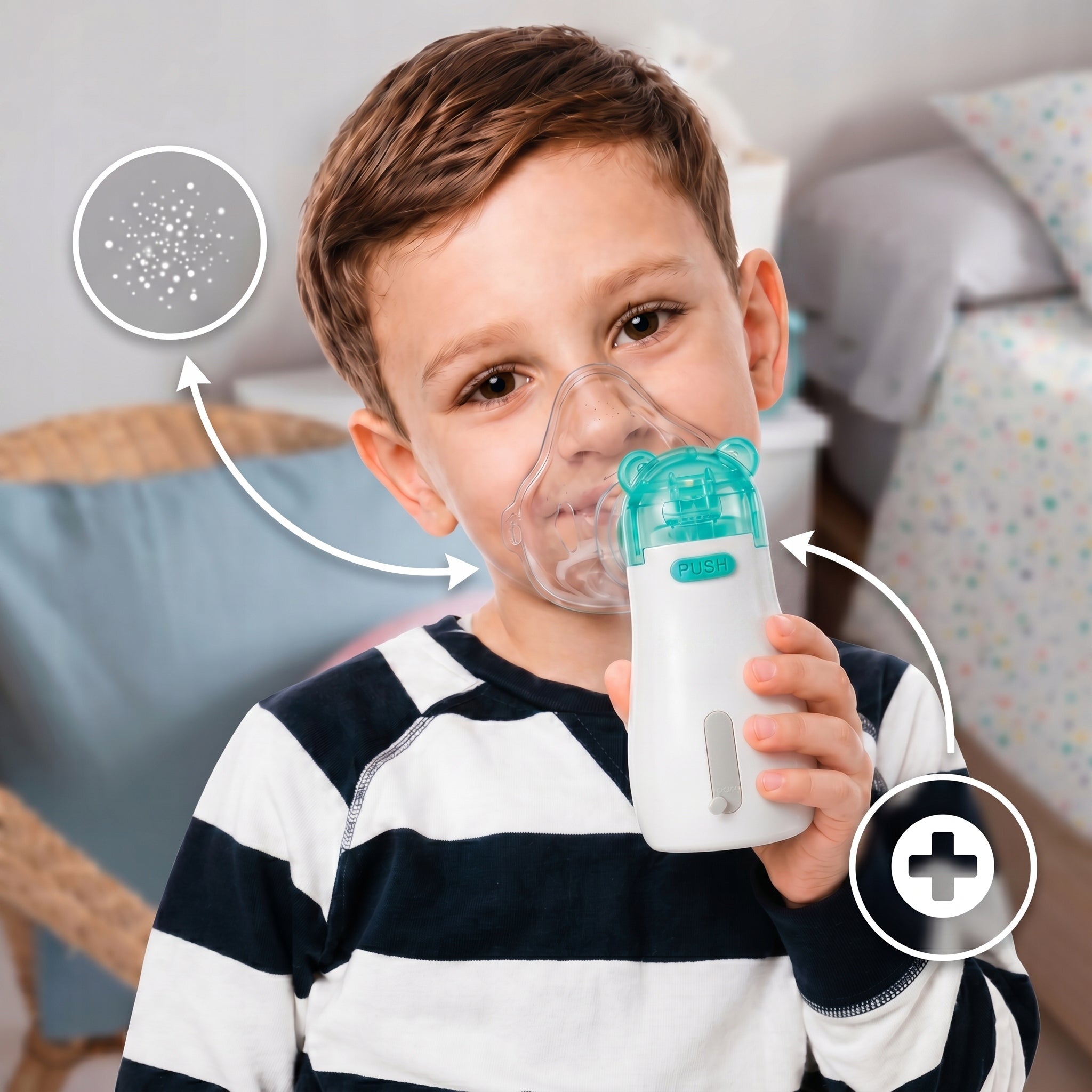 Inhaler nebulizer portable ultrasonic for children wireless USB Medical device yes