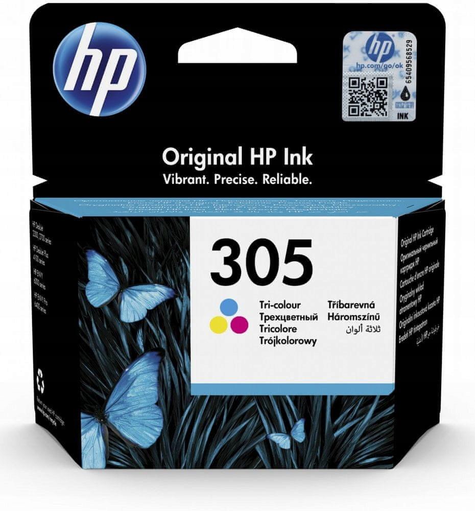 Ink HP 305 Tricolor Ink DeskJet 3YM60AE Coloured 2ml Tri-color HP305 Packaging status original