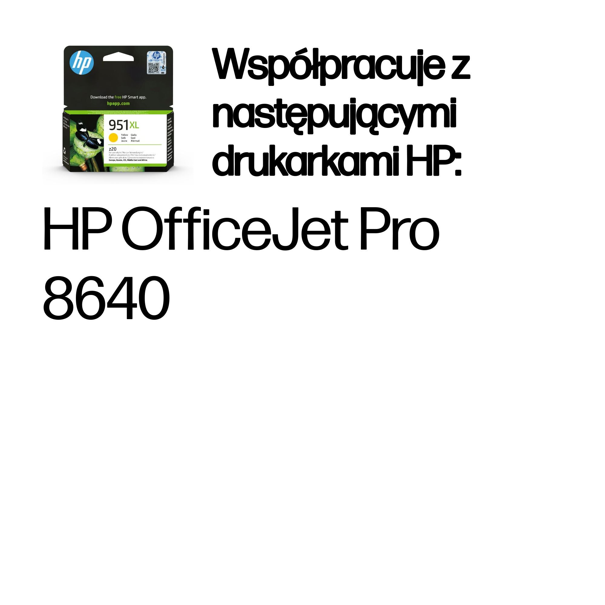 Ink HP 951XL yellow high-yield cartridge 17,00 ml 1500 p. Manufacturer HP