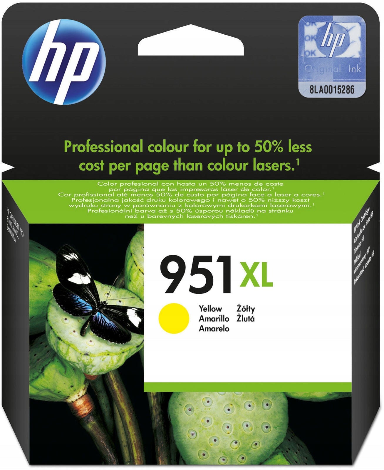 Ink HP 951XL yellow high-yield cartridge 17,00 ml 1500 p. Manufacturer code CN048AE