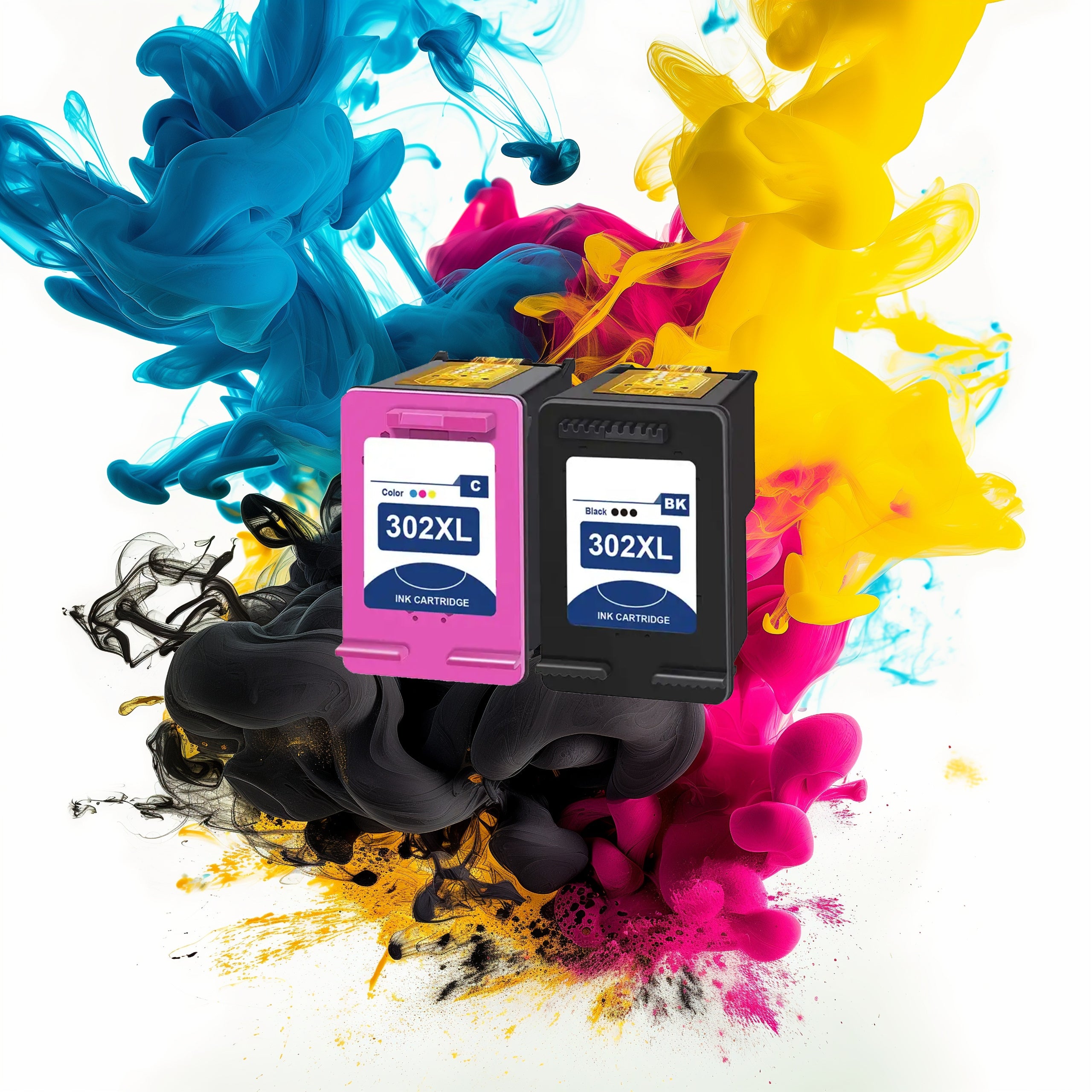 Ink cartridges for HP 302 Envy 4520 OfficeJet 4650 3830 5200 DESKJET 3630 1110 2130 Manufacturer code 302 BK XL + CMY 4520 4650 3830 5200 2130 3630
