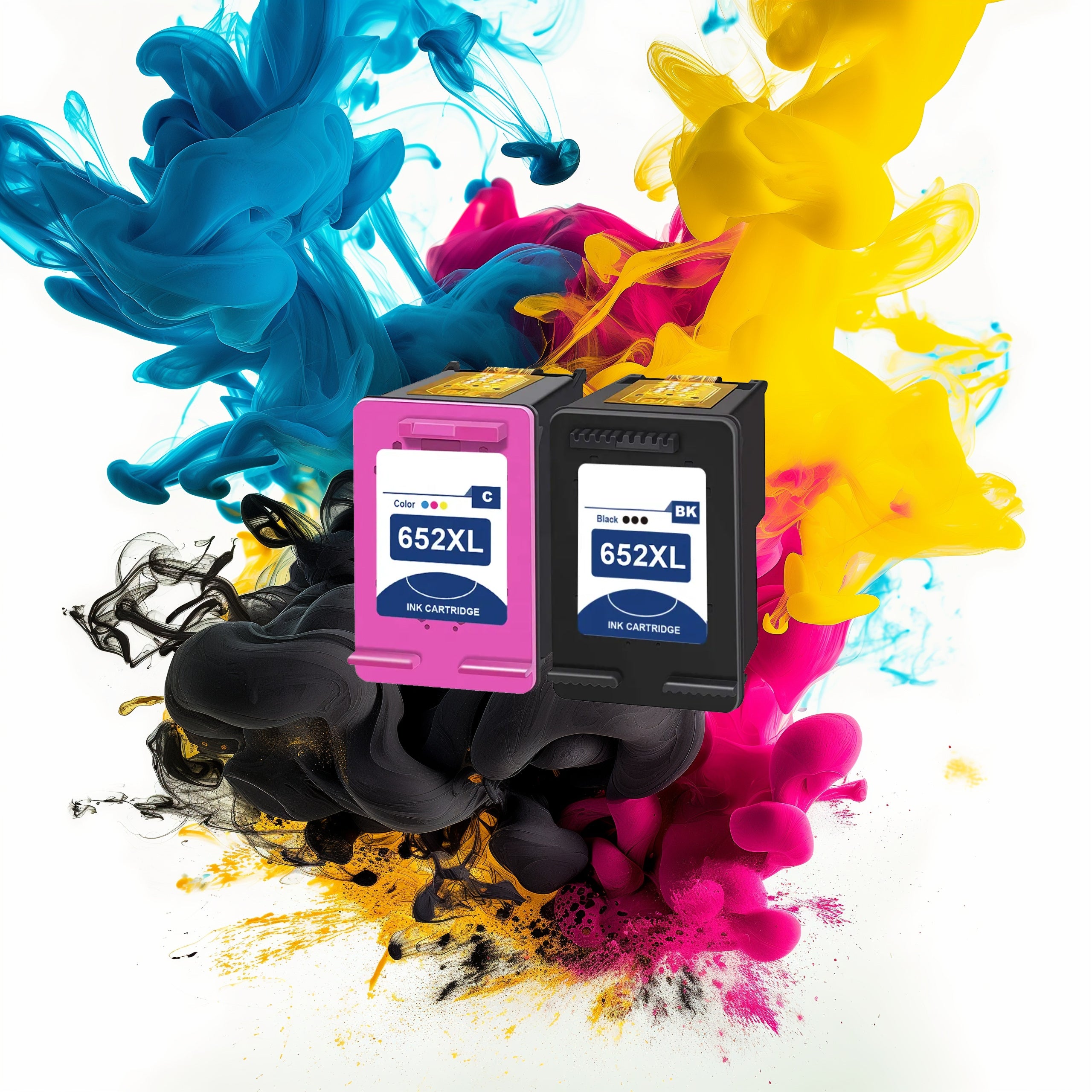 Ink cartridges for HP 652 XL DeskJet 1115 2315 2135 3635 3785 3790 3835 4530 4535 Manufacturer code 652 BK XL + CMY 3636 3775 3785 3835 4535 4675
