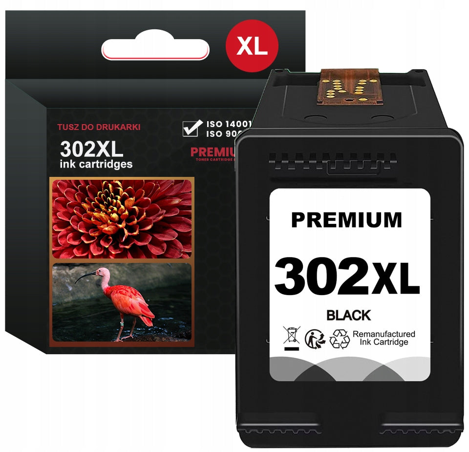 Ink for 302 BK HP DESKJET 1110 2130 3630 Envy 4520 OfficeJet 4650 3830 5200