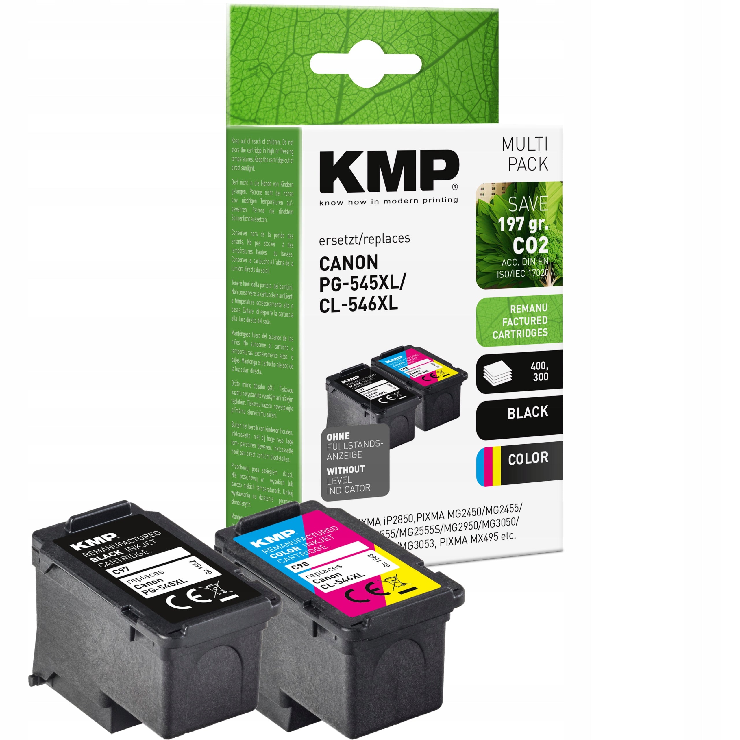Ink for Canon PG-545 XL black + CL-546 XL color set