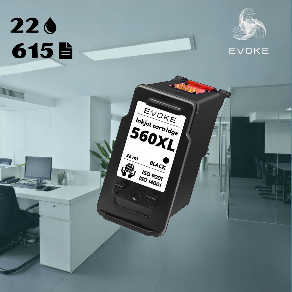 Ink for Canon PG 560 black XL | PIXMA TS5350 TS5350a TS5351 TS5352 TS7450 Manufacturer EVOKE