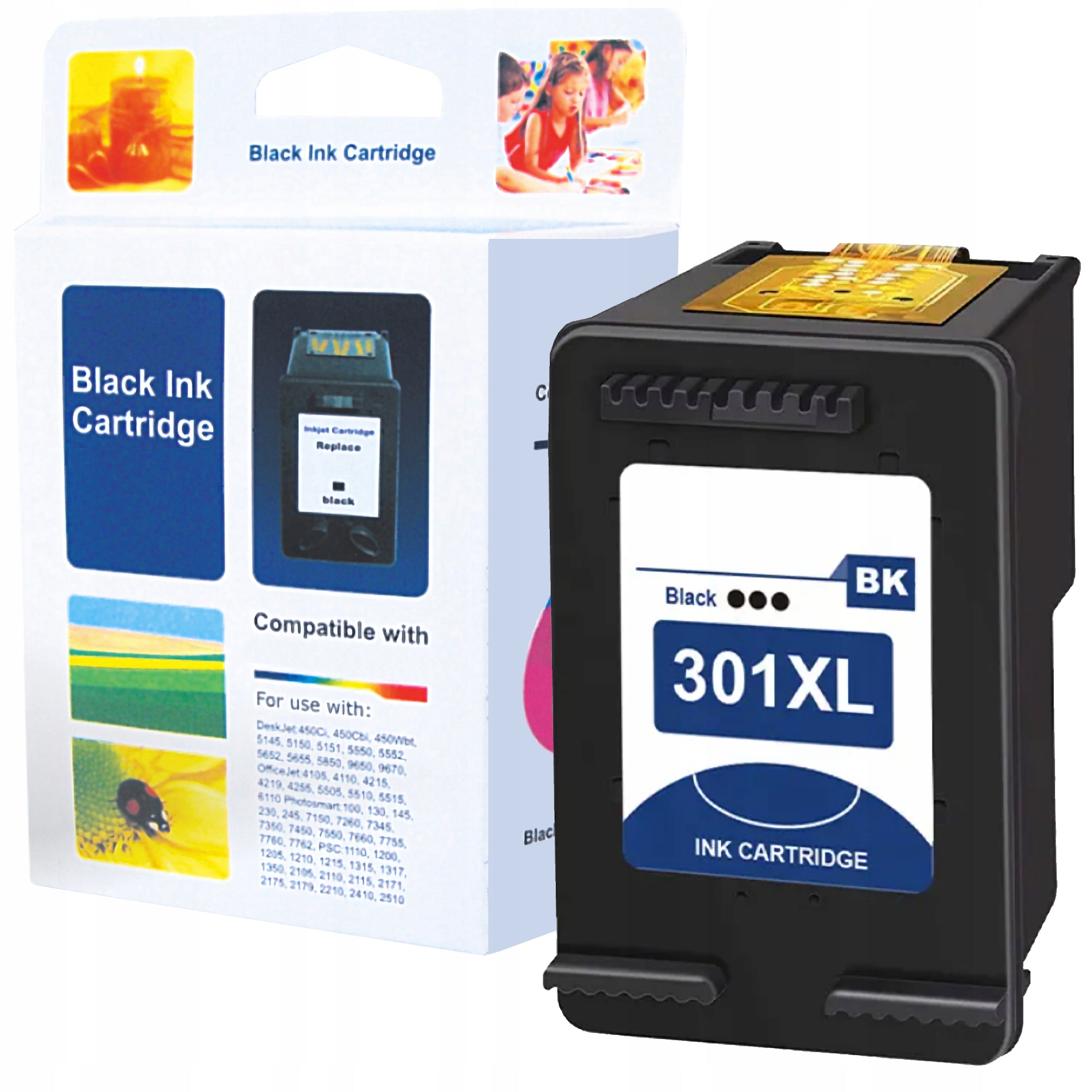 Ink for HP 301 XL BK Deskjet 2540 1000 1050 1510 2050 3050 Envy 4504 4500
