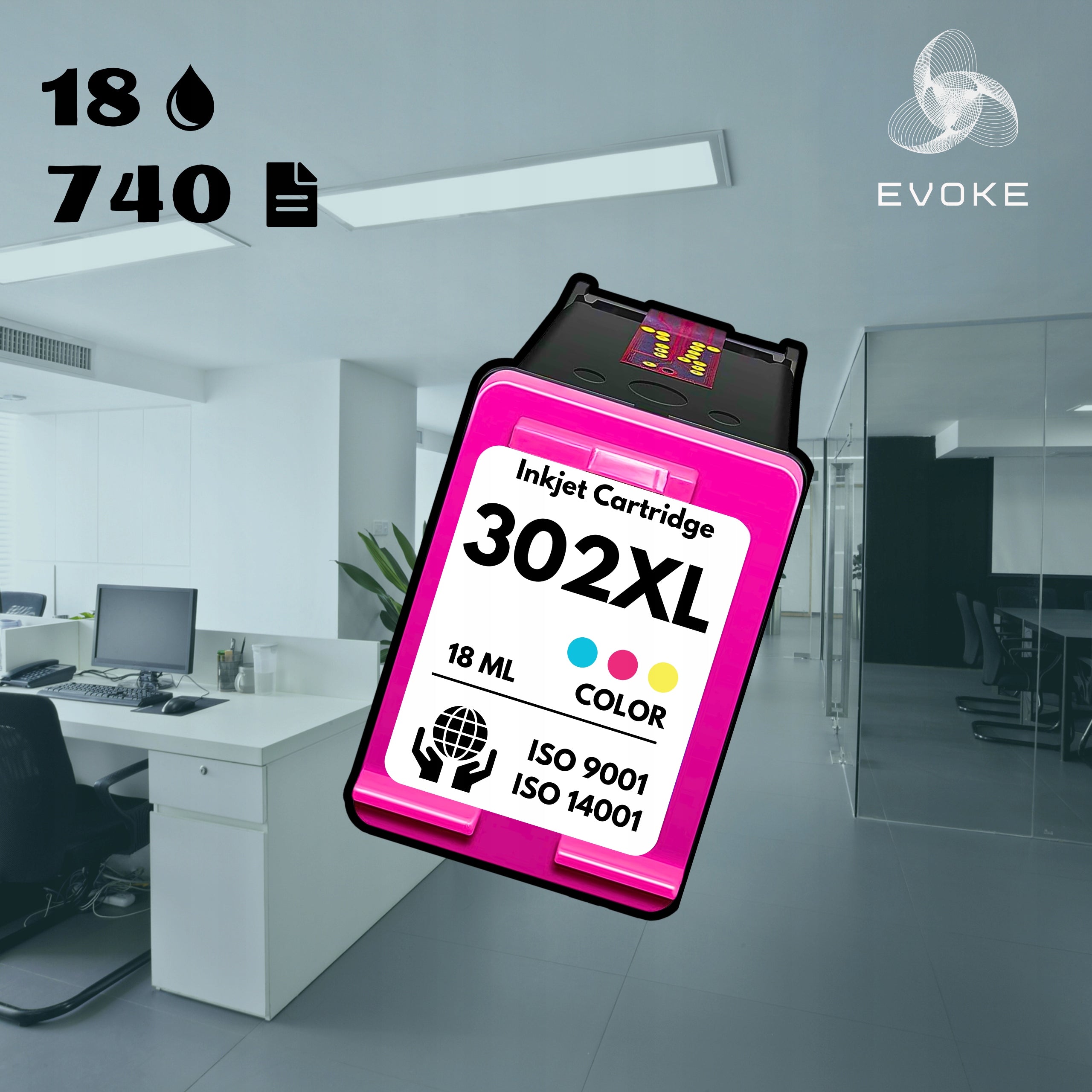 Ink for HP 302 black + colour XL | enlarged set = 5x MORE PRINTS EAN (GTIN) 5905937962368