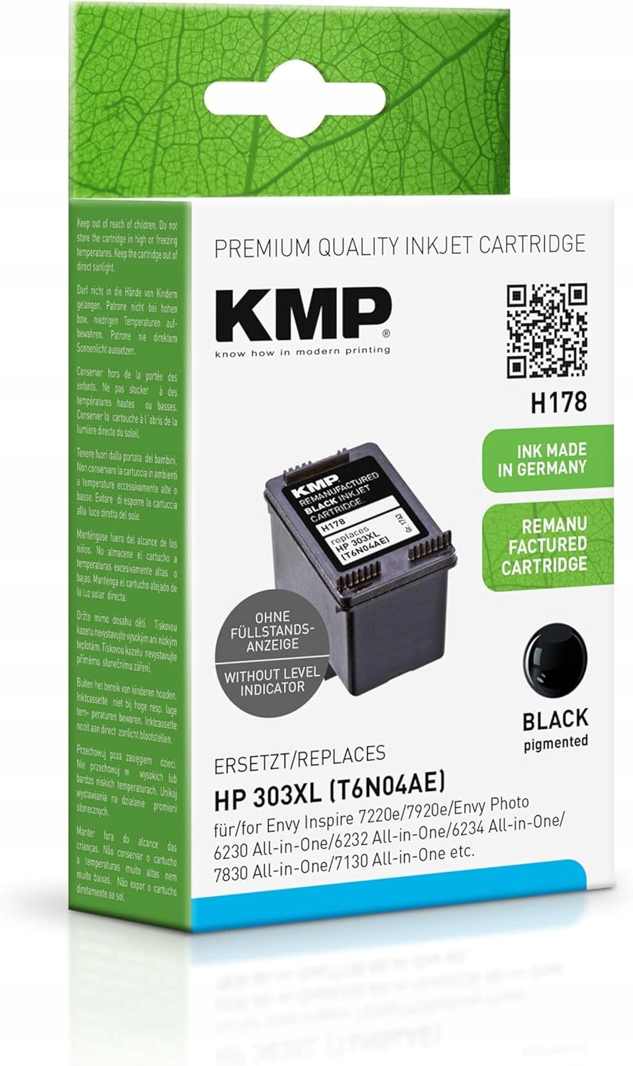 Ink for HP 303 XL T6N04AE black Manufacturer KMP