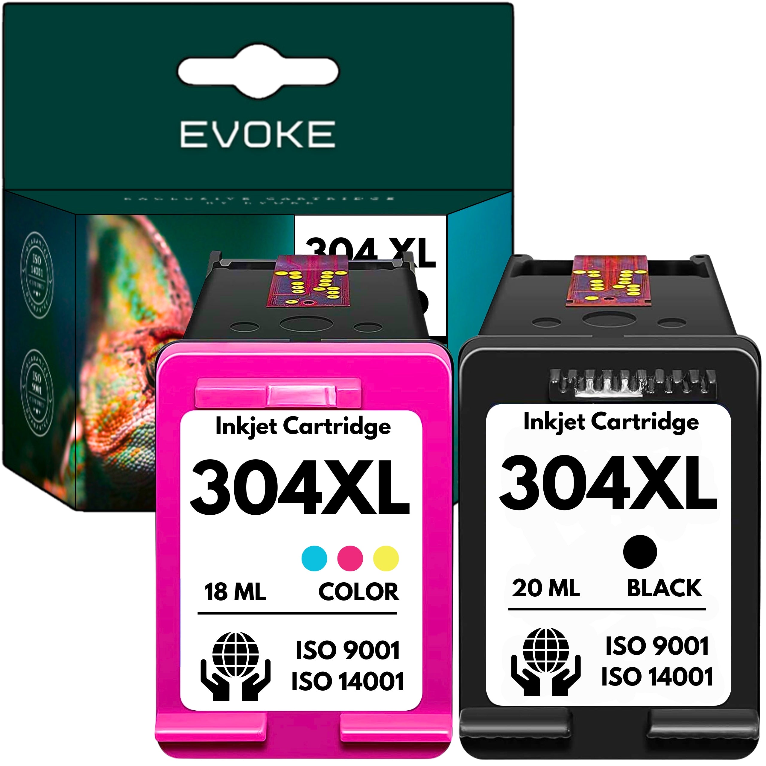 Ink for HP 304 black + colour XL | 100% ink level | 3x more prints