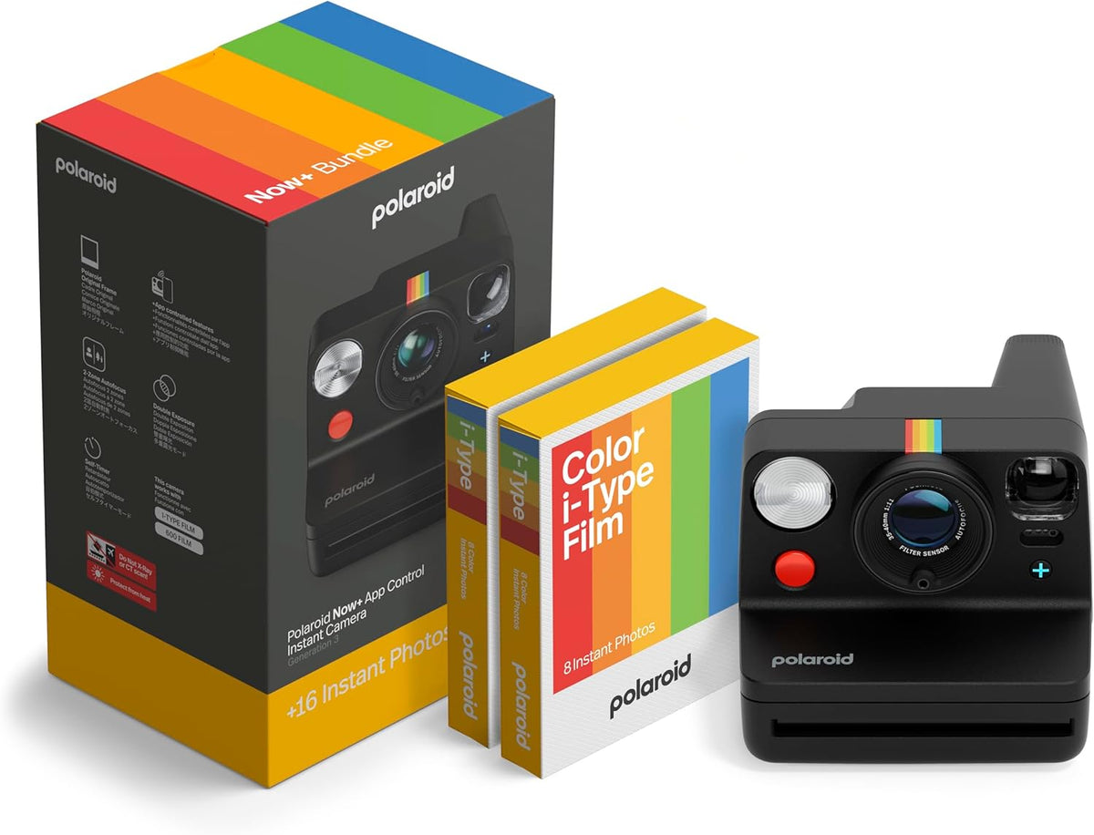 Instant Camera POLAROID Now+ Gen 3 Black PLUS CARTRIDGES 16 PCS!!!
