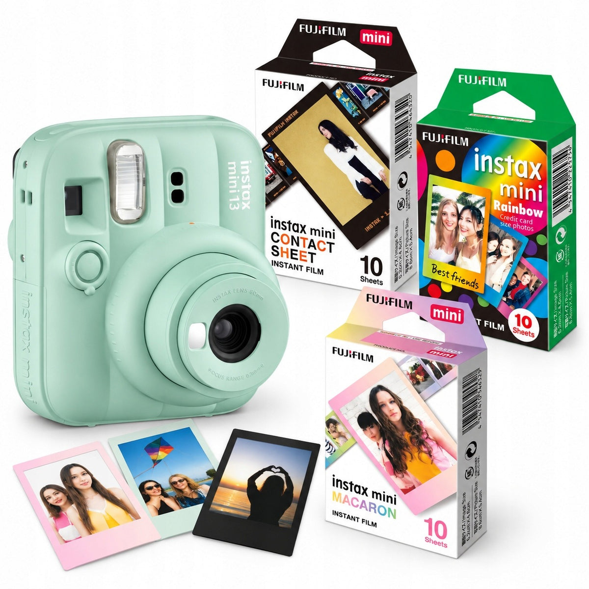 Instant camera Fujifilm Instax Mini 13 green + 30 photos