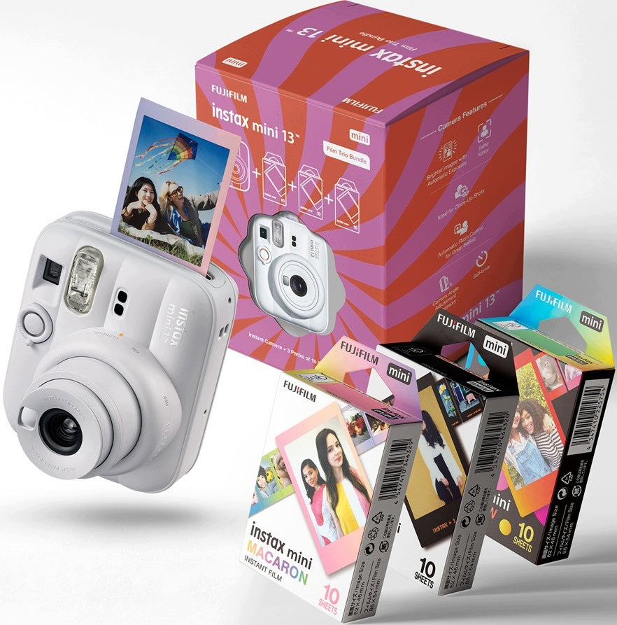Instant camera Fujifilm Instax Mini 13 white + 3 movies