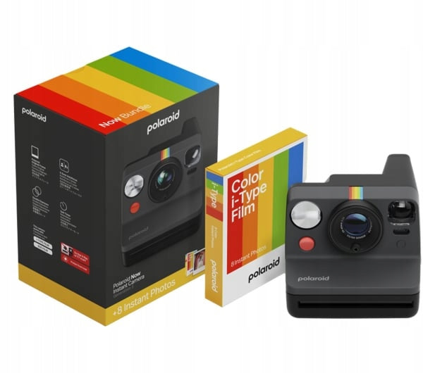 Instant camera Polaroid Now Gen 3 black + cartridges (8 photos)