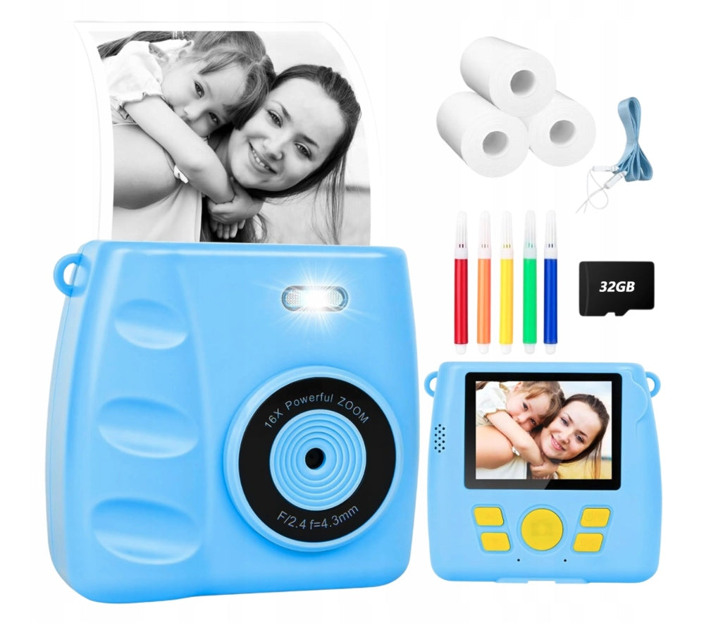 Instant camera with flash FOREVER ICF-03 blue