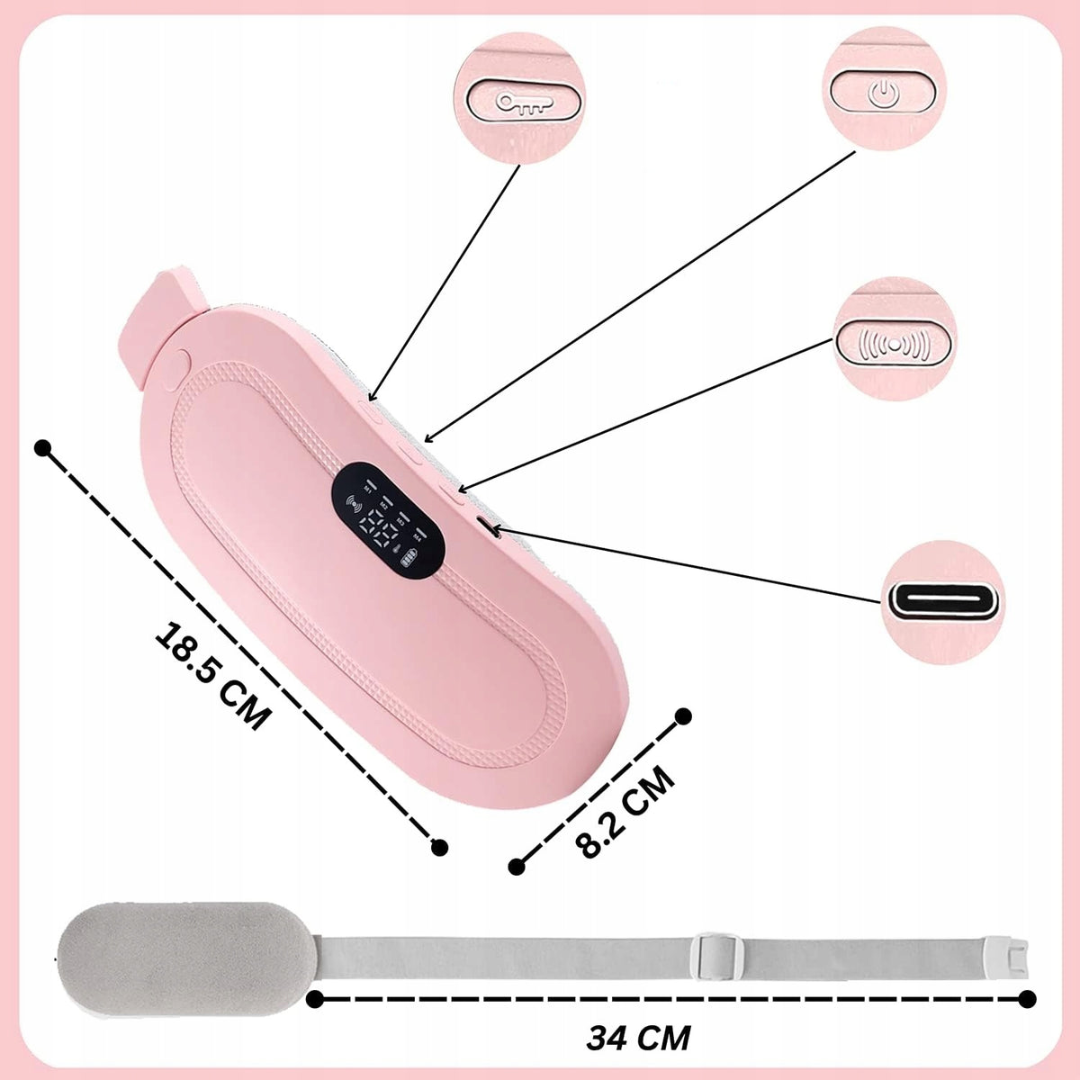 Intelligent Heating Belt for Menstrual Pain Menstrual Massager Brand no brand