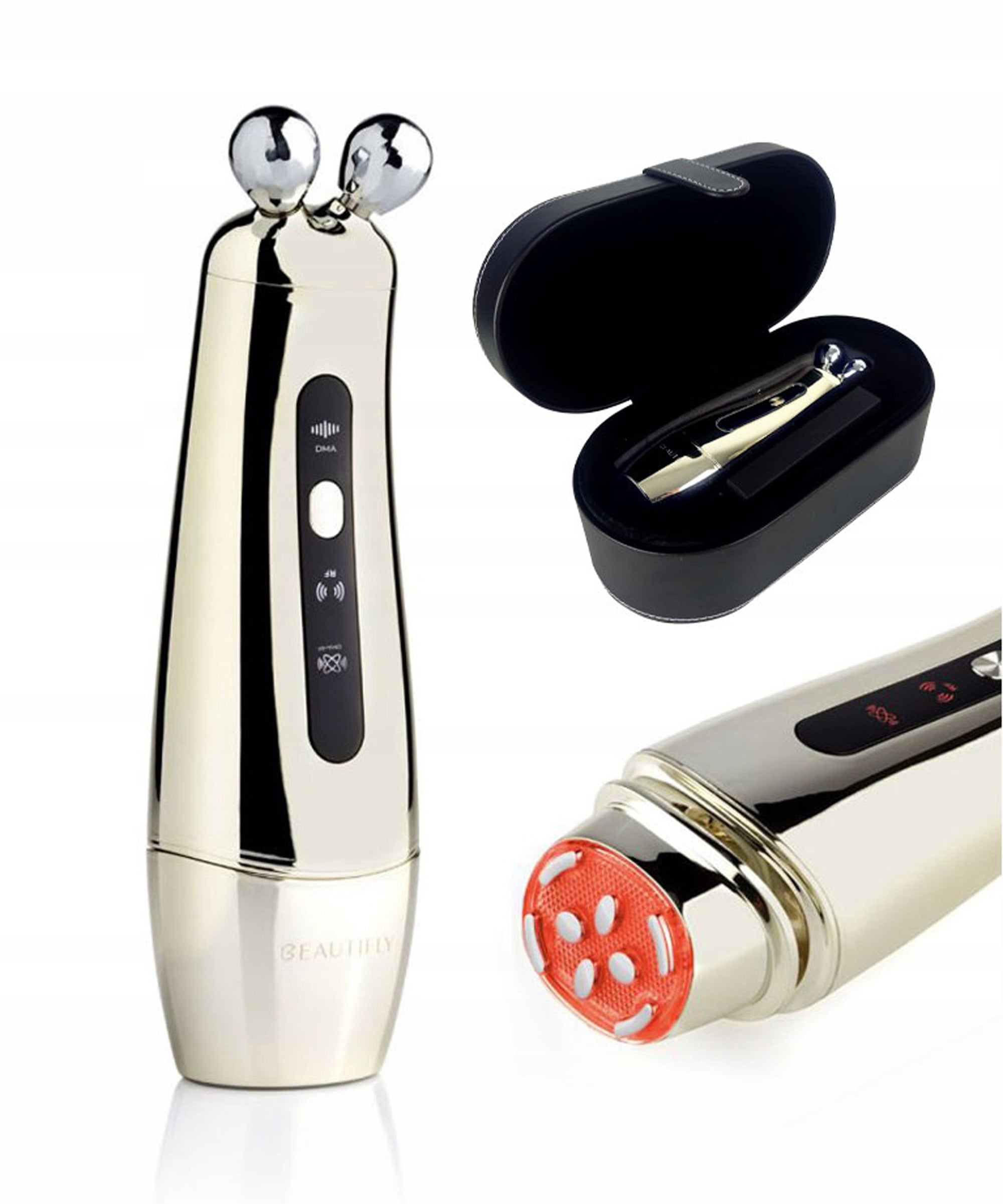 Intenso Aura Age Defy Golden RF Mesotherapy Face Lifting Massager