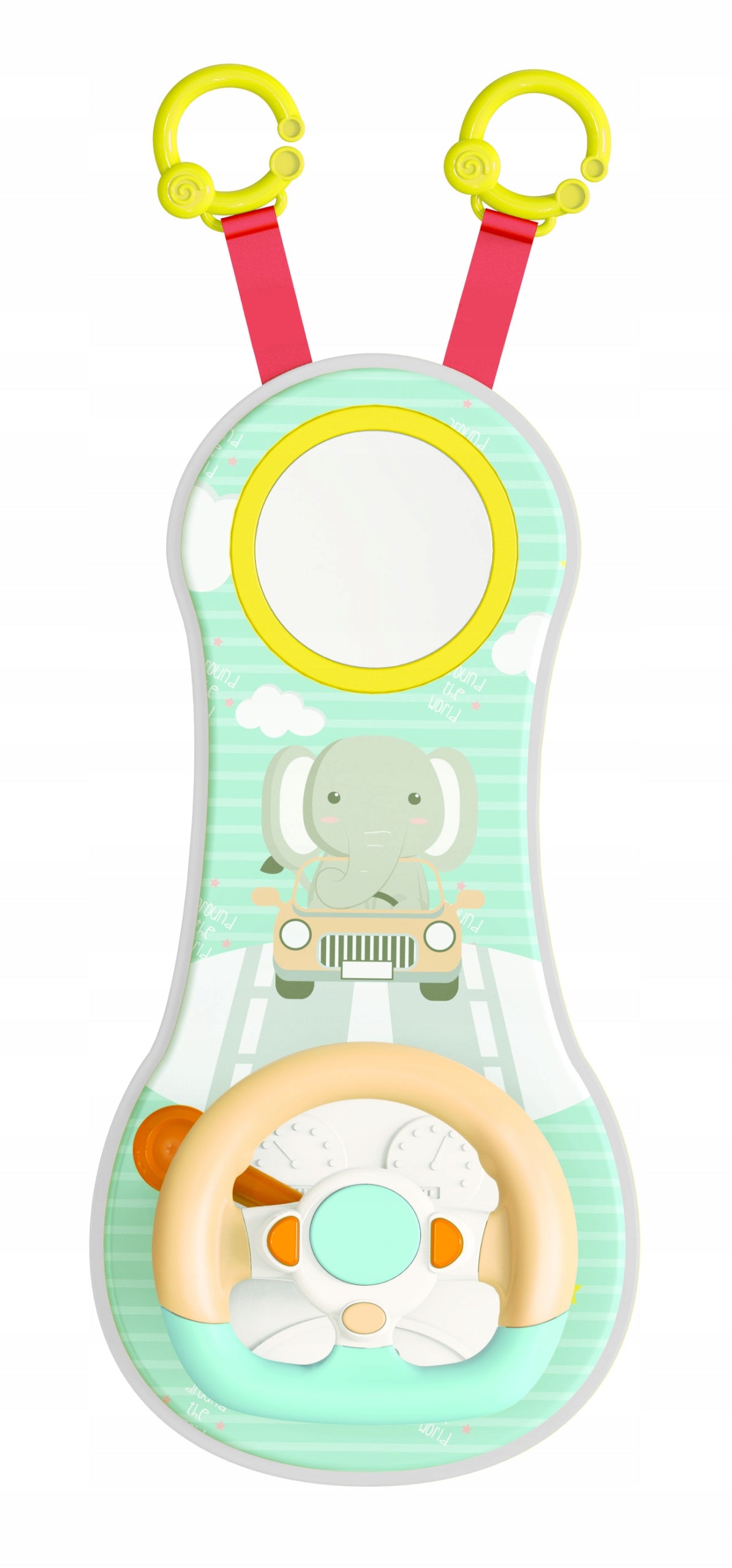 Interactive Baby Steering Wheel For Car Stroller Cot Playpen E-Edu Brand E-Edu