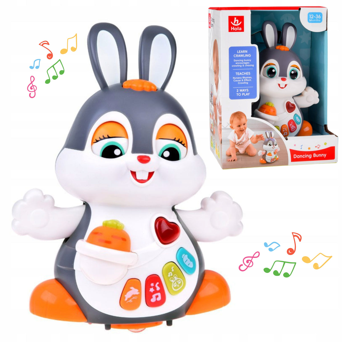 Interactive Dancing Roaring Rabbit for Baby 12m+