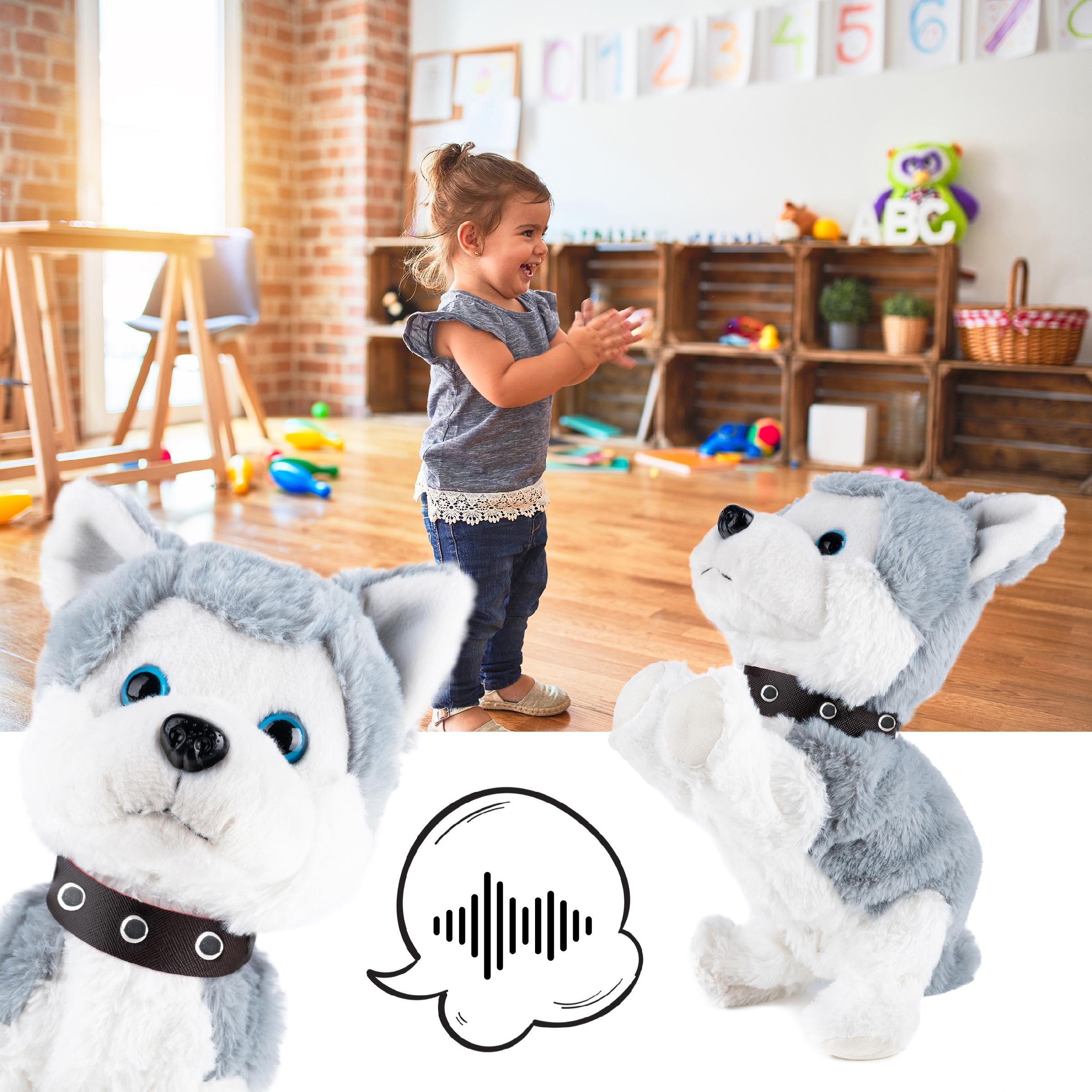 Interactive Dog Barks Sitting Sniffs Reacts to Soft Sound Brand Toys Chuang