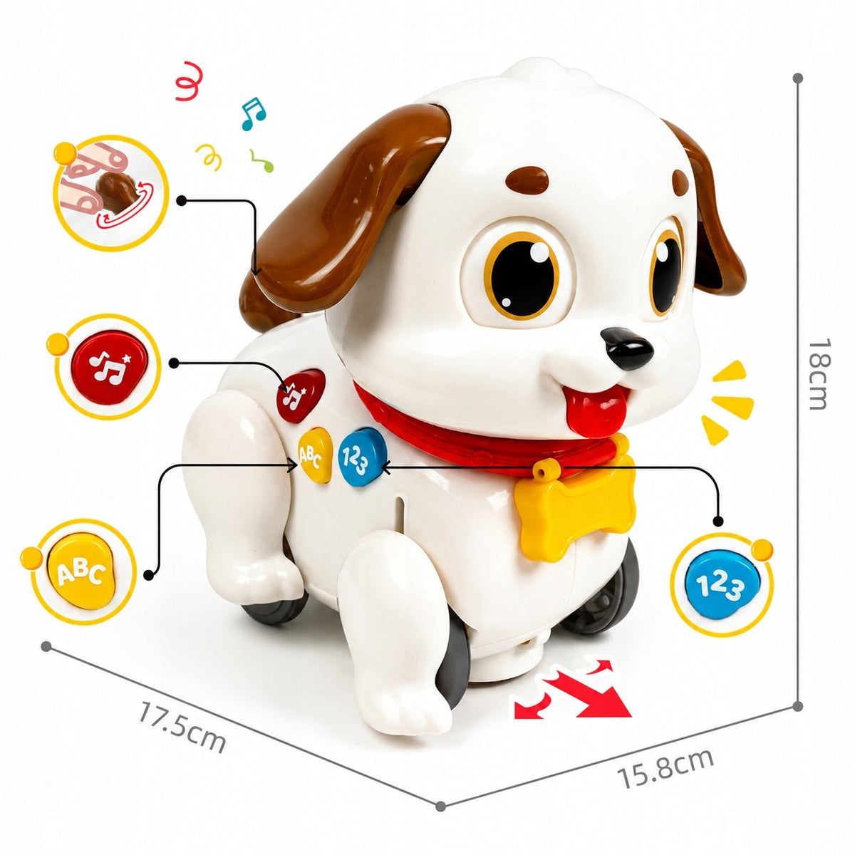 Interactive Dog for Crawling Hola Puppy 20 Melodies 6m+ Packaging status original