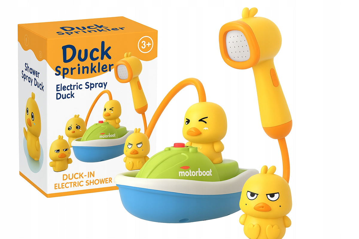 Interactive Duck Bath Toy Boat Shower Fun in the Bath