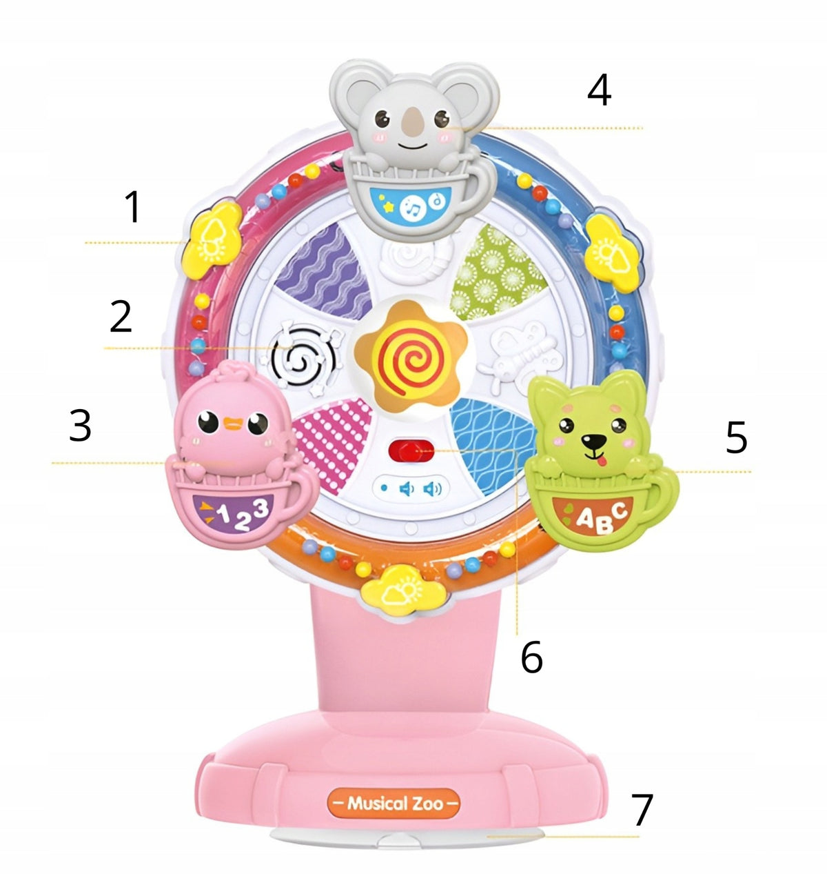 Interactive Educational Developmental Toy for Suction Cup Carousel Animal EAN (GTIN) 5901741464326