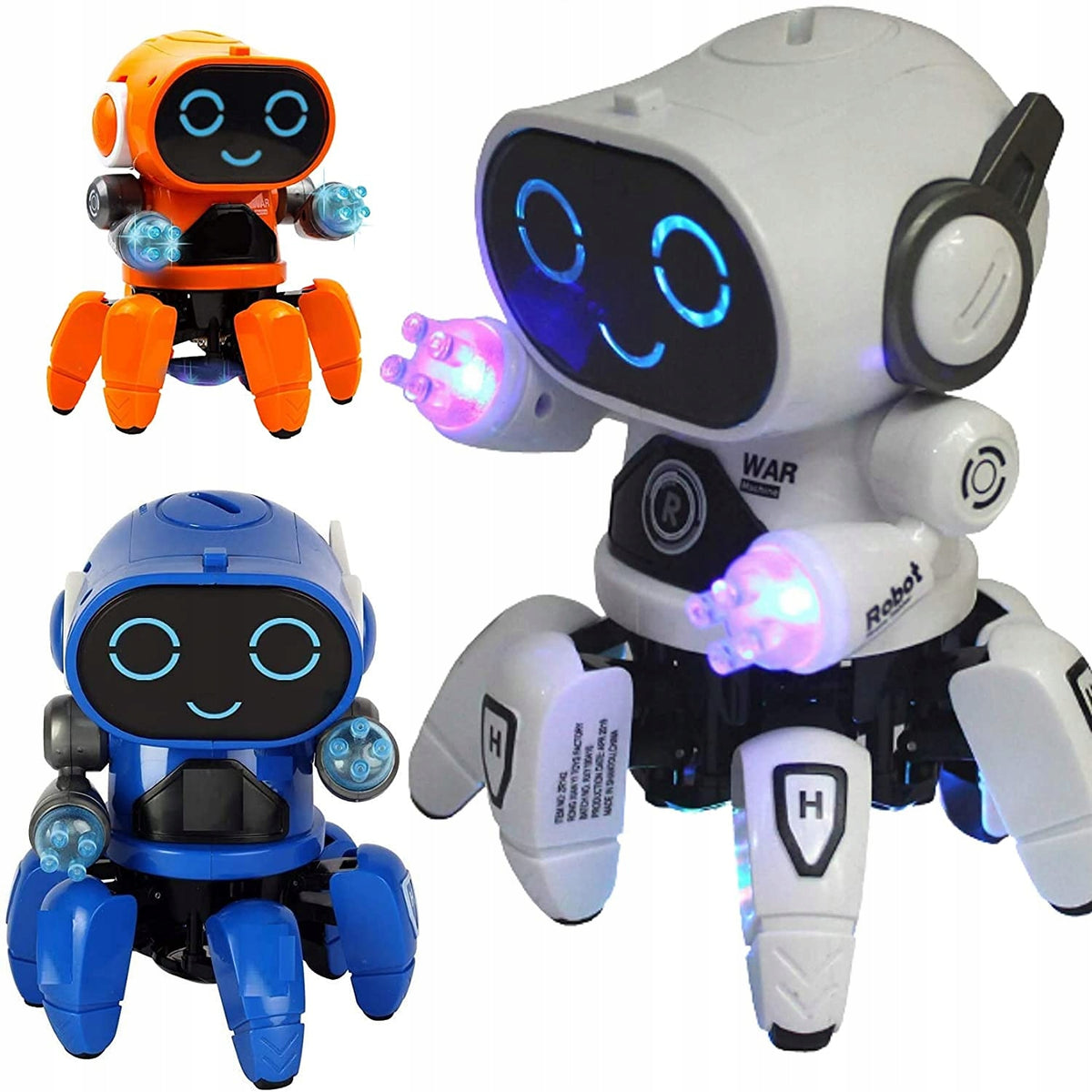 Interactive LED Pioneer Dancing Robot for Kids Blue Brand no brand