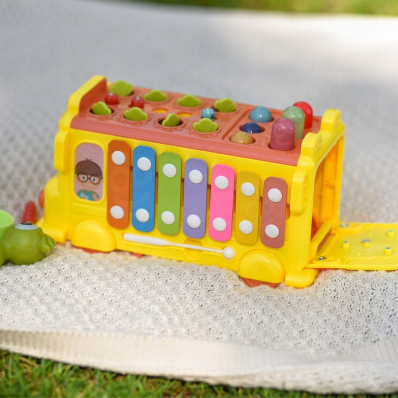 Interactive Montessori Bus 6in1 Hammer Cymbals +18M WOOPIE Brand Woopie