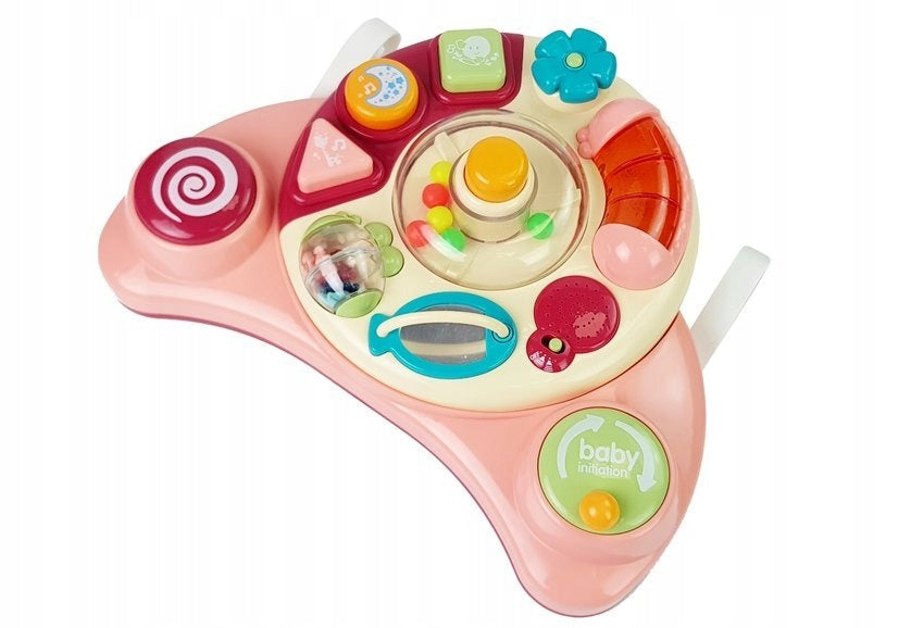 Interactive Panel Baby Toy Music Animal Sounds Pink