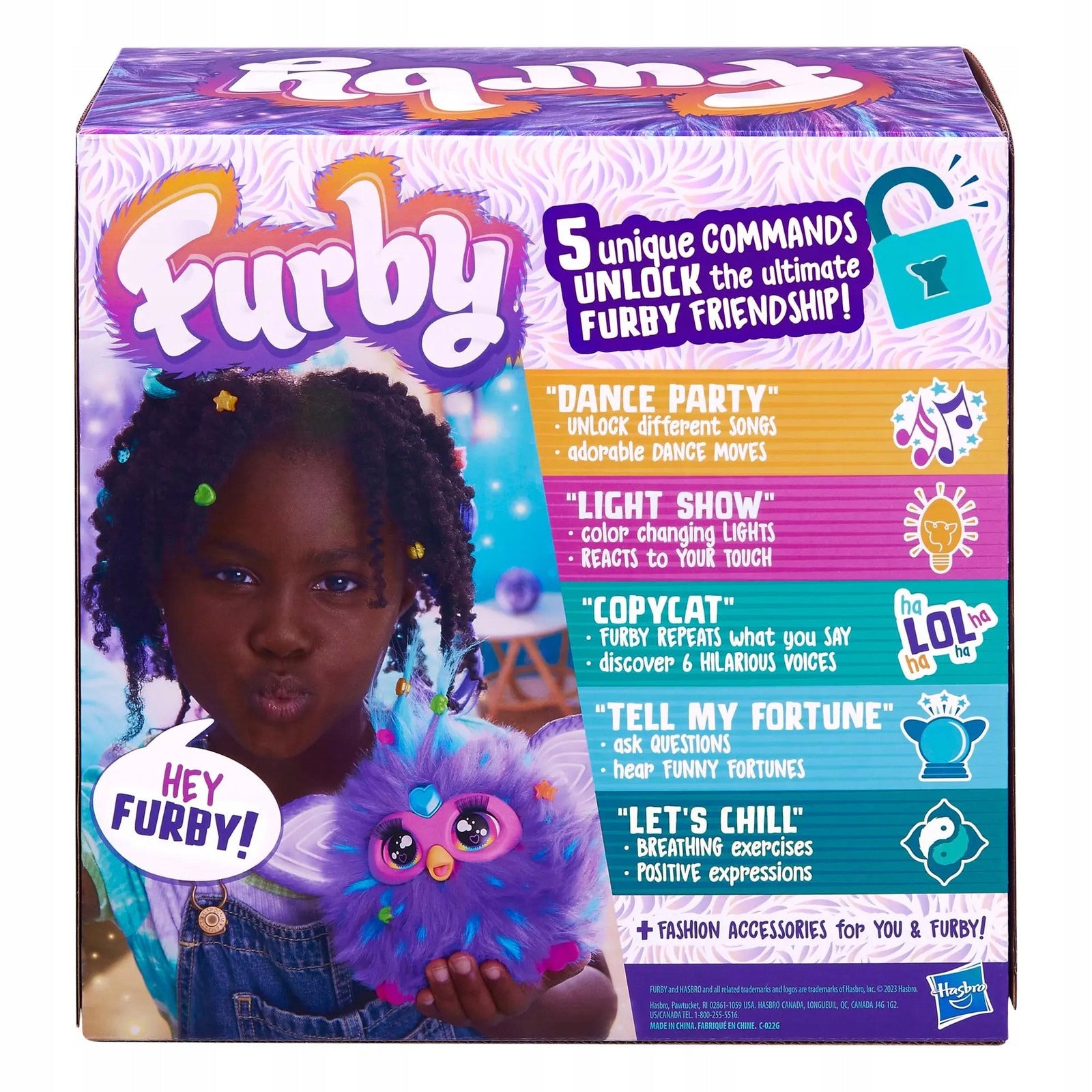 Interactive Plush Toy FurReal FURBY PURPLE F6743 Light Sound English Manufacturer code F6743