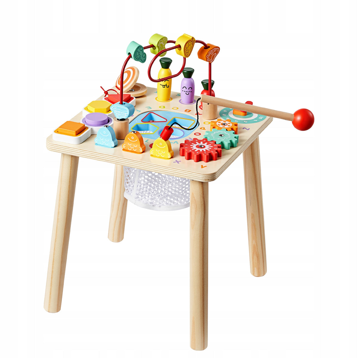 Interactive Table 8in1 Montessori Learning For All Senses Wooden