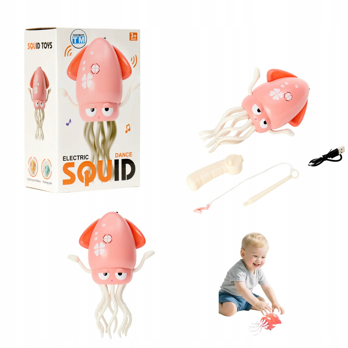 Interactive Toy Dancing OCTOPUS For Children Music With Light