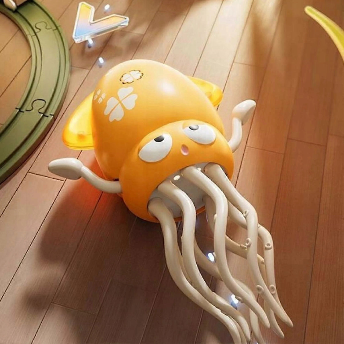 Interactive USB Dancing Squid - for Kids with Music and LED + Fishing Rod Packaging status original