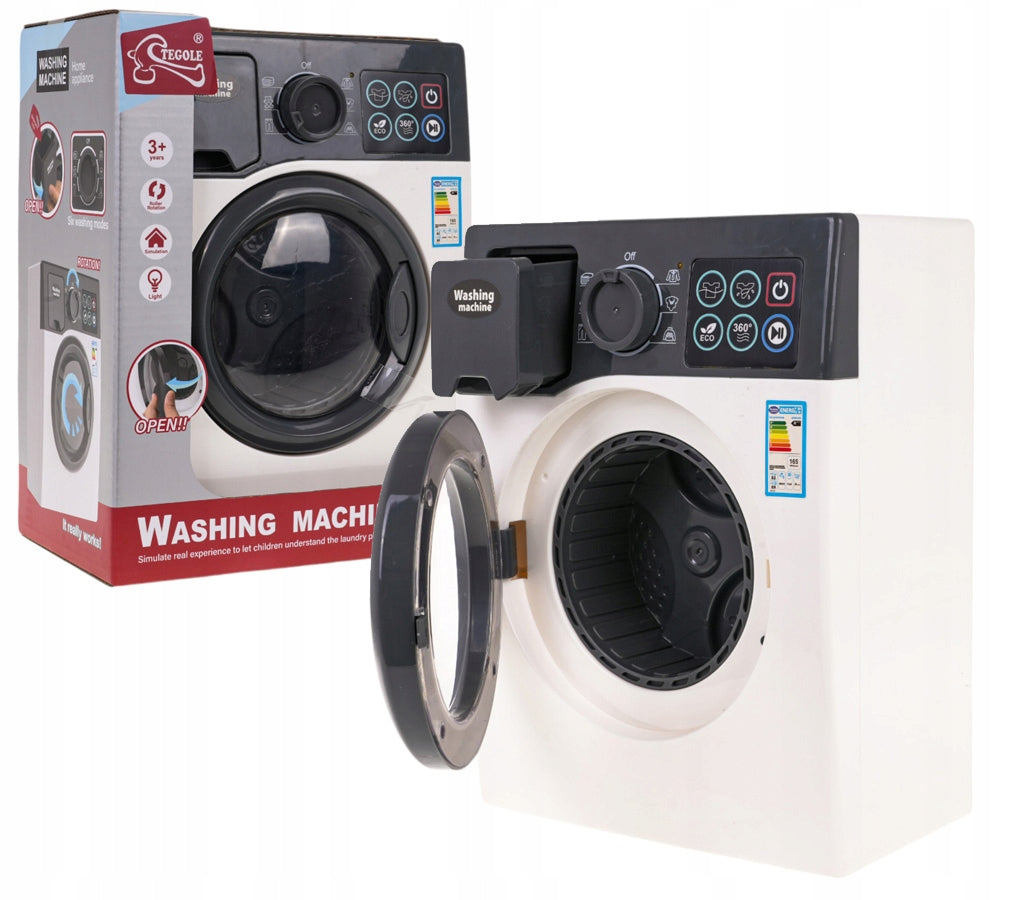 Interactive WASHING MACHINE toy for children + opening drum LIGHTS SOUNDS
