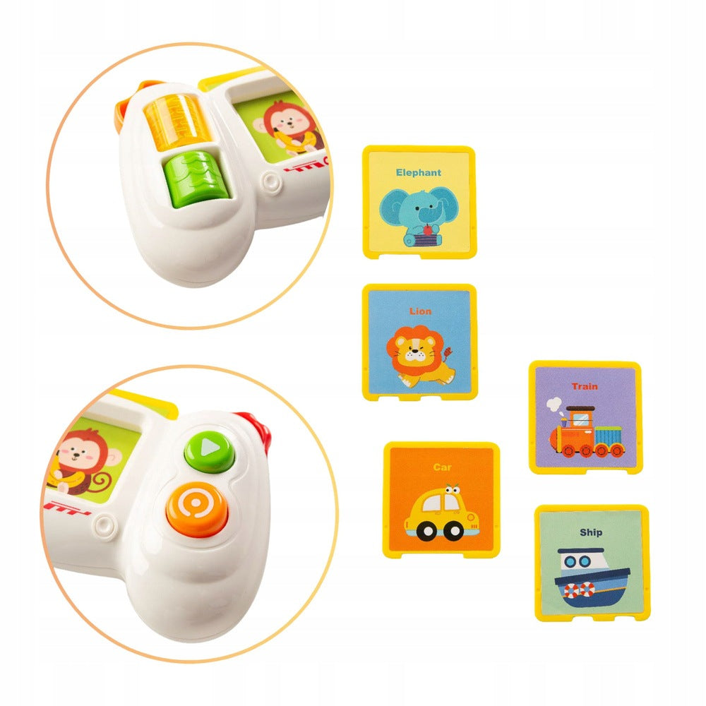 Interactive console 16x9,5x5cm with light cards sound for children from 18m Kid's age 18＋ months