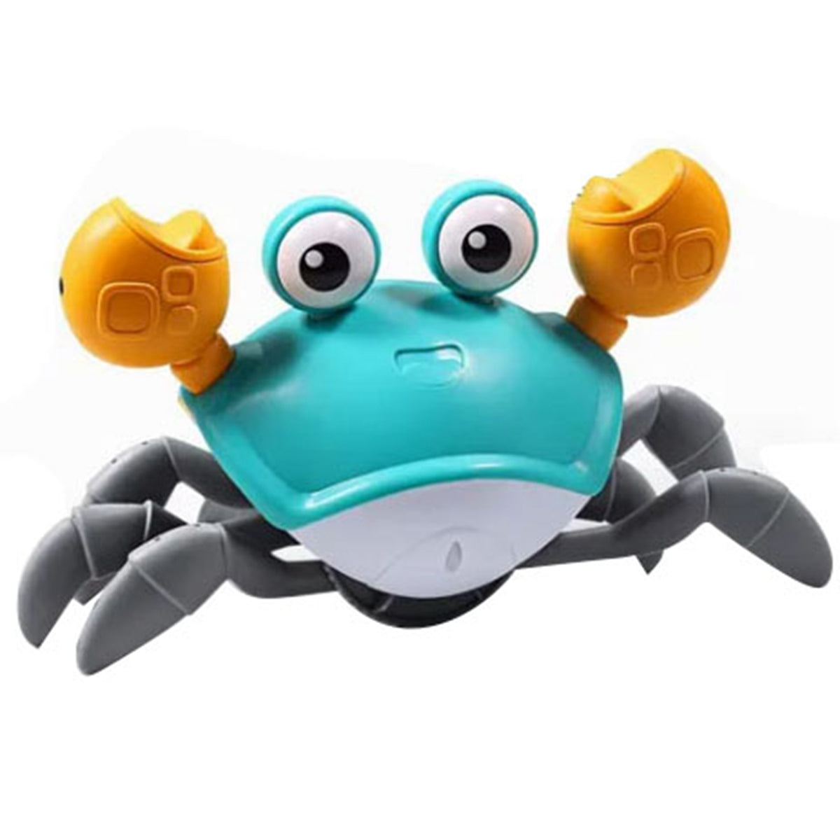 Interactive crab performing educational toy with movement and light