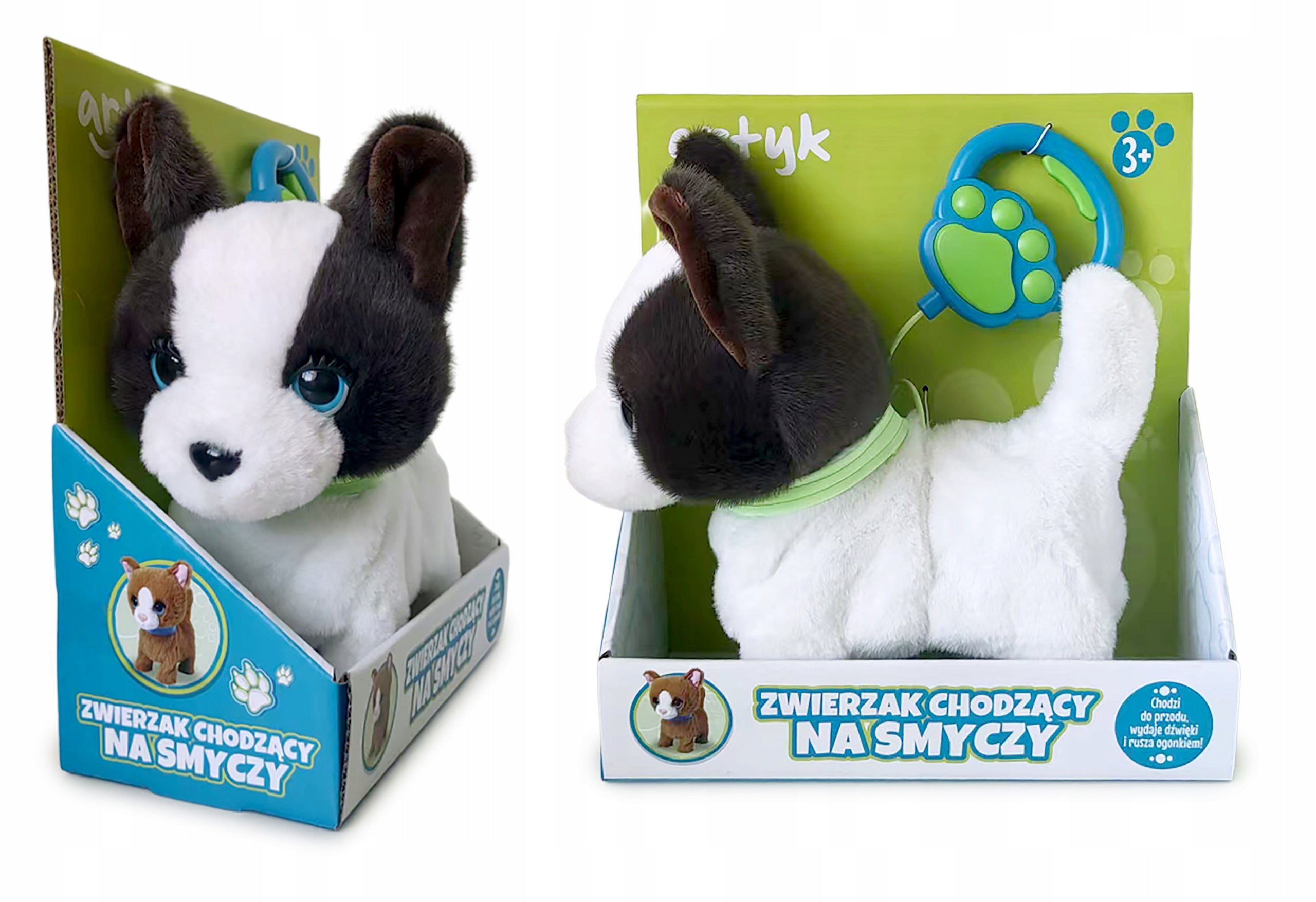 Interactive dog on a leash 21 cm barks wagging tail 3+ Packaging status original