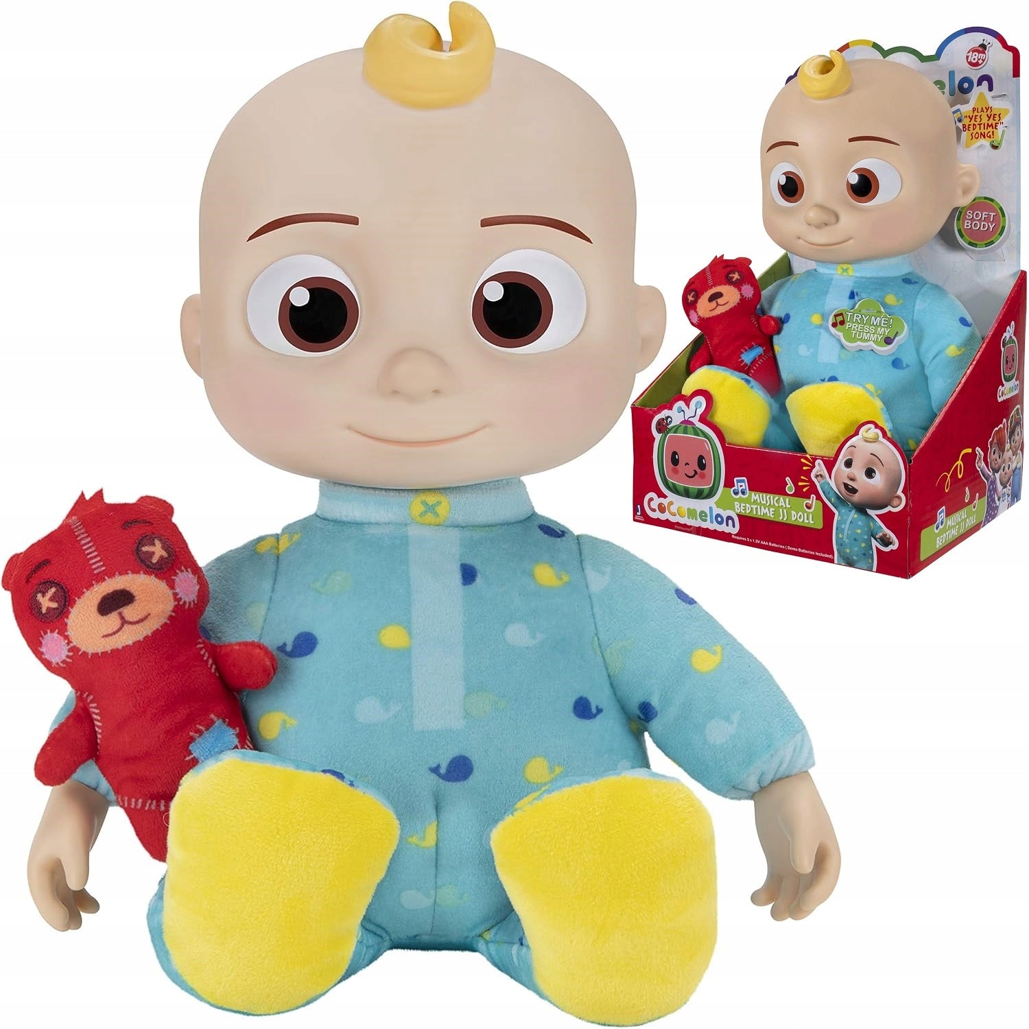 Interactive doll COCOMELON Musical Bedtime JJ Doll Jazwares 33 cm melodies