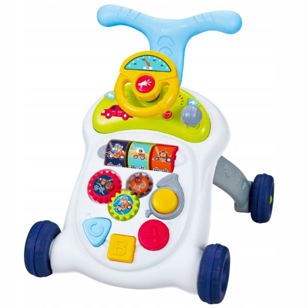 Interactive pusher walker with steering wheel lights and sounds for children Brand LEAN Toys