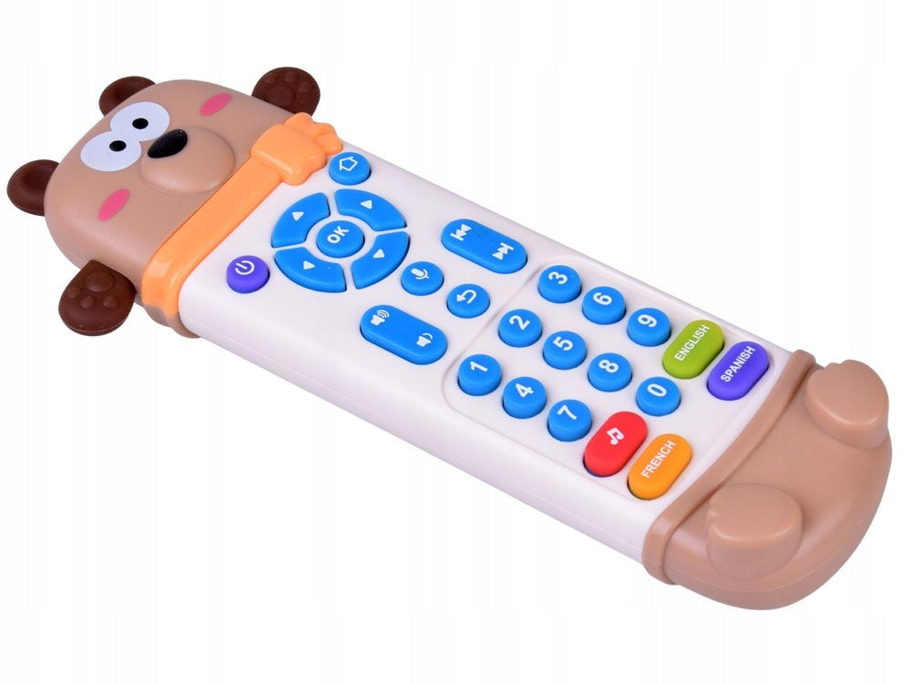 Interactive remote control - 2in1 BEAR teether for baby + funny sounds ZA6017 Packaging status original